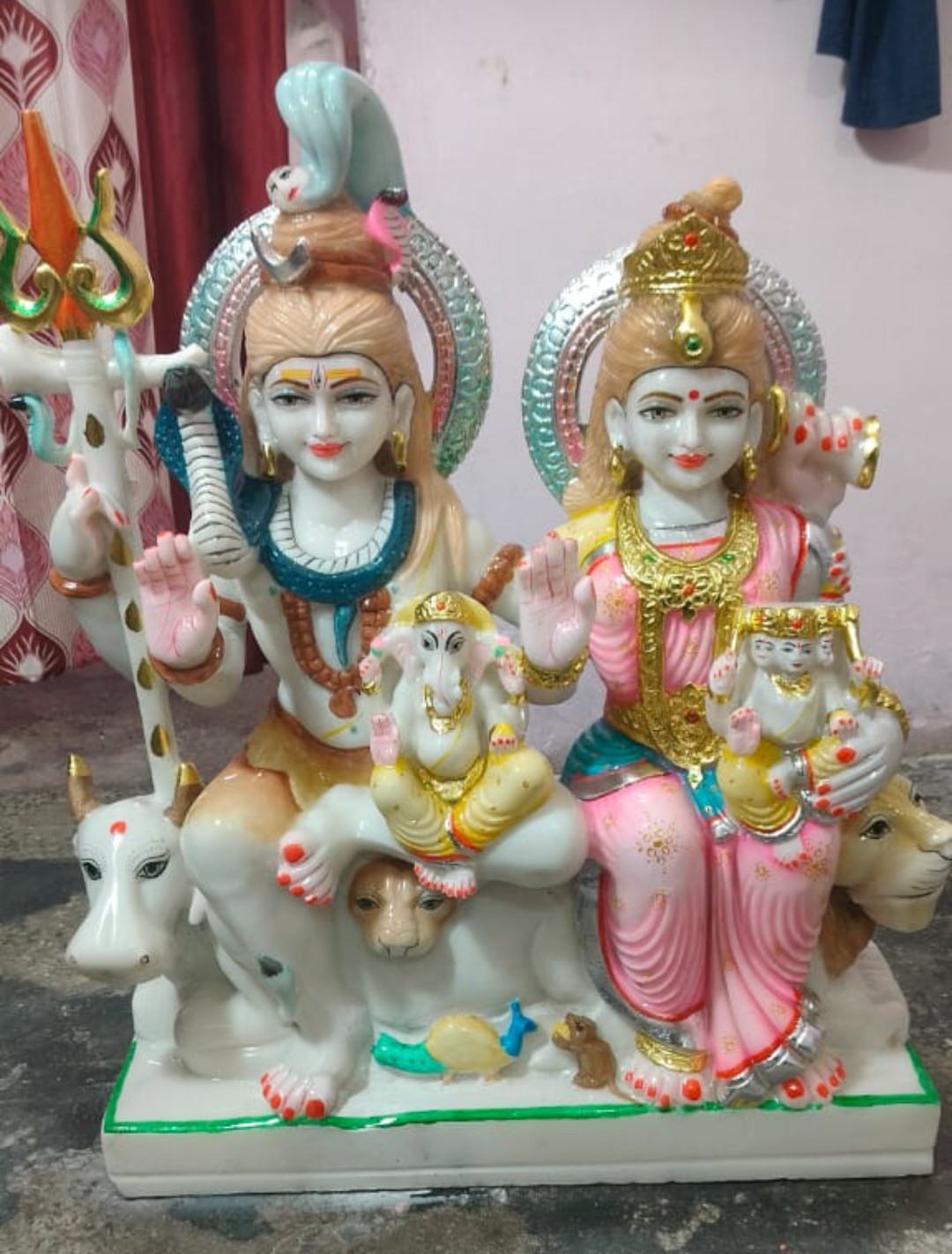 Shiv Family Sitting Murti